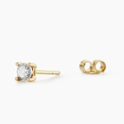 New Histoire d'Or Boucles D'oreilles Puces Diamotion or jaune diamant