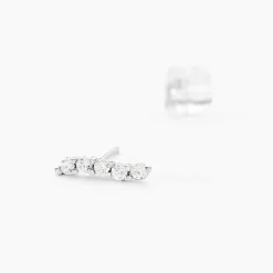 Clearance Histoire d'Or Boucles D'oreilles Puces Dahina Or Blanc Oxyde De Zirconium