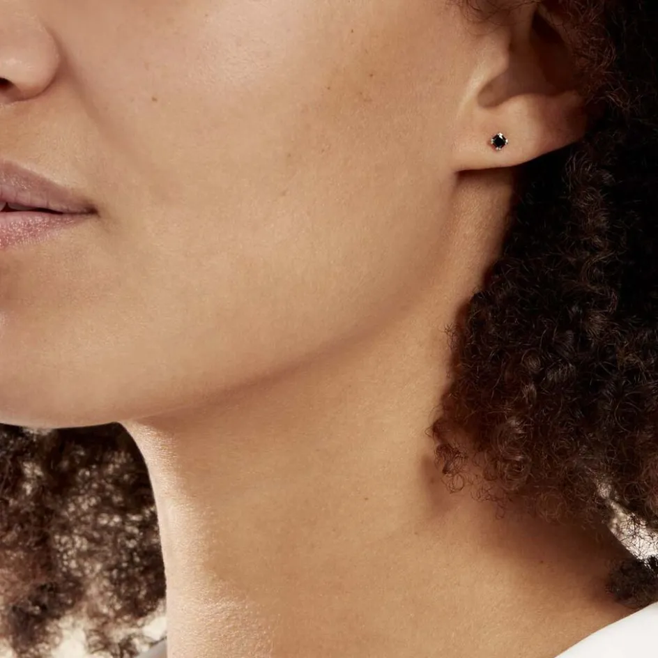 Outlet Histoire d'Or Boucles D'oreilles Puces Doreen Carre Or Blanc Oxyde De Zirconium