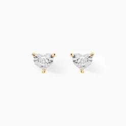 Outlet Histoire d'Or Boucles D'oreilles Puces Diamotion or jaune diamant