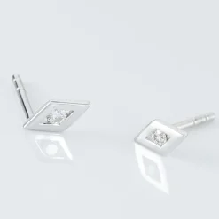 Clearance Histoire d'Or Boucles D'oreilles Puces Eirena Or Blanc Diamant