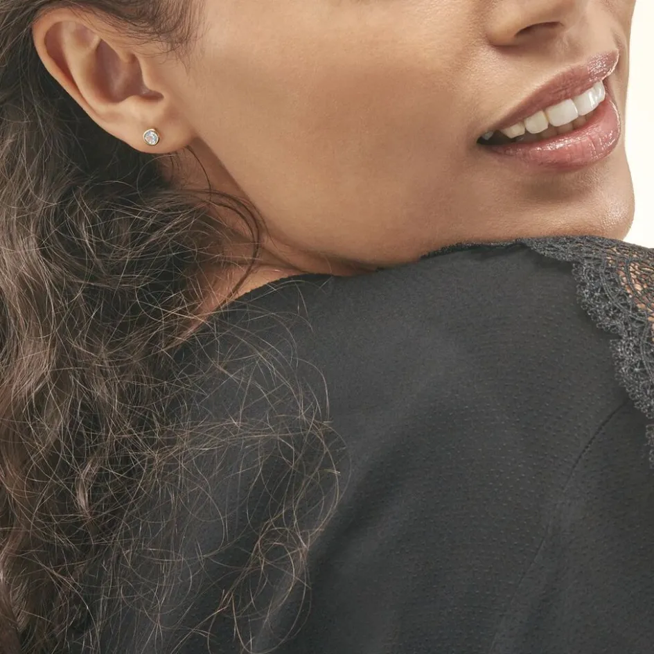 Histoire d'Or Boucles D'oreilles Puces Edy Serti Clos Or Jaune Topaze* Boucles D'Oreilles|Clous D'Oreilles