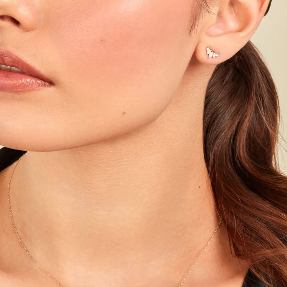 Outlet Histoire d'Or Boucles D'oreilles Puces Earnestine Or Jaune Oxyde De Zirconium