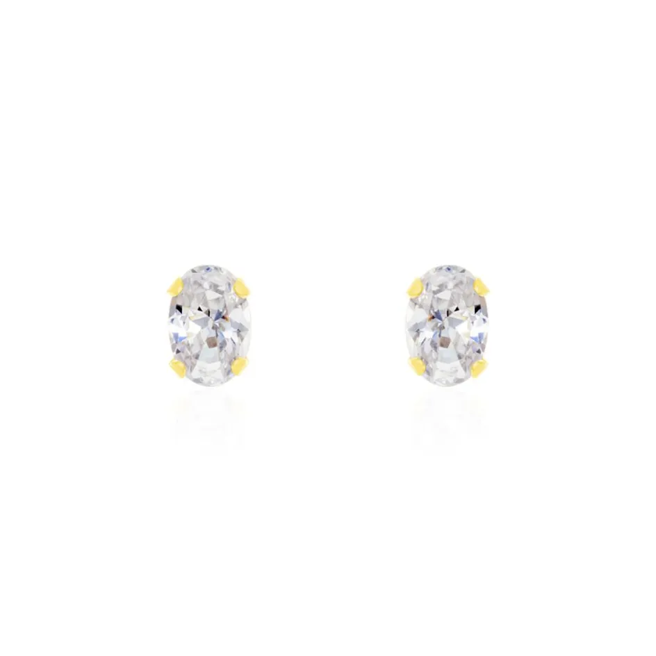 New Histoire d'Or Boucles D'oreilles Puces Elea or jaune oxyde
