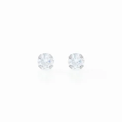 Best Histoire d'Or Boucles D'oreilles Puces Eddie Or Blanc Oxyde De Zirconium