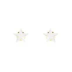 Outlet Histoire d'Or Boucles D'oreilles Puces Elais Etoile Or Jaune Oxyde De Zirconium
