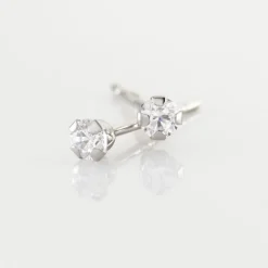 Clearance Histoire d'Or Boucles D'oreilles Puces Eddie Or Blanc Oxyde De Zirconium