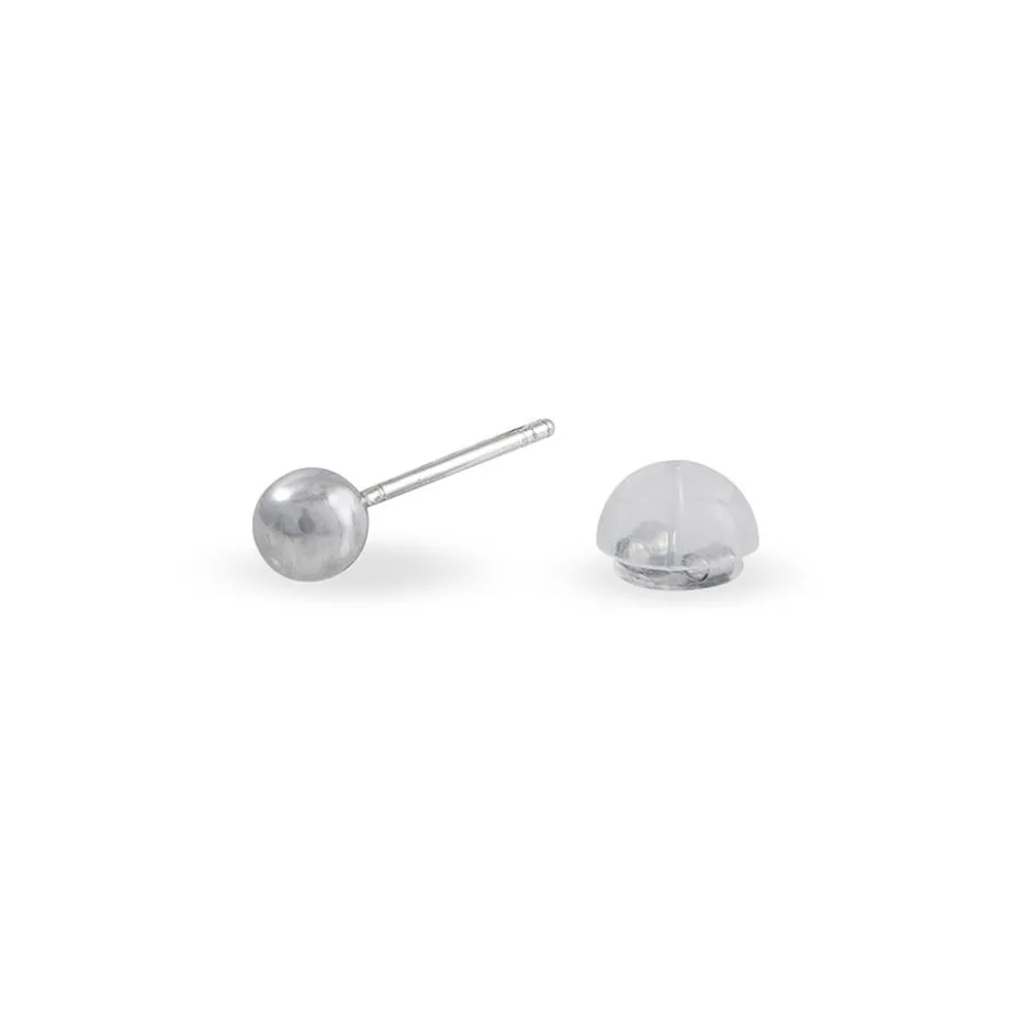 Outlet Histoire d'Or Boucles D'oreilles Puces Fidelia Boule Or Blanc