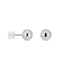 Discount Histoire d'Or Boucles D'oreilles Puces Fidelia Boule or blanc
