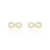 Best Histoire d'Or Boucles D'oreilles Puces Fannelle Infini Or Jaune Oxyde De Zirconium