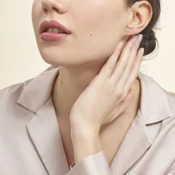 Best Histoire d'Or Boucles D'oreilles Puces Fannelle Infini Or Jaune Oxyde De Zirconium