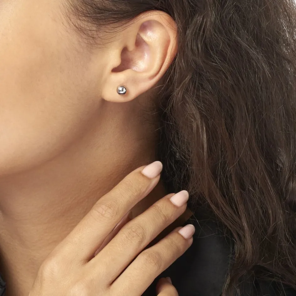 Online Histoire d'Or Boucles D'oreilles Puces Fidelia Boule or blanc