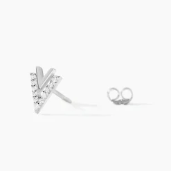 Sale Histoire d'Or Boucles D'oreilles Puces Guenolee Argent Blanc Oxyde De Zirconium