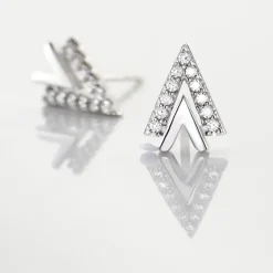 Sale Histoire d'Or Boucles D'oreilles Puces Guenolee Argent Blanc Oxyde De Zirconium