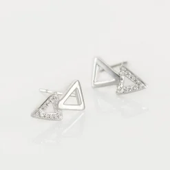 Outlet Histoire d'Or Boucles D'oreilles Puces Joy or blanc diamant