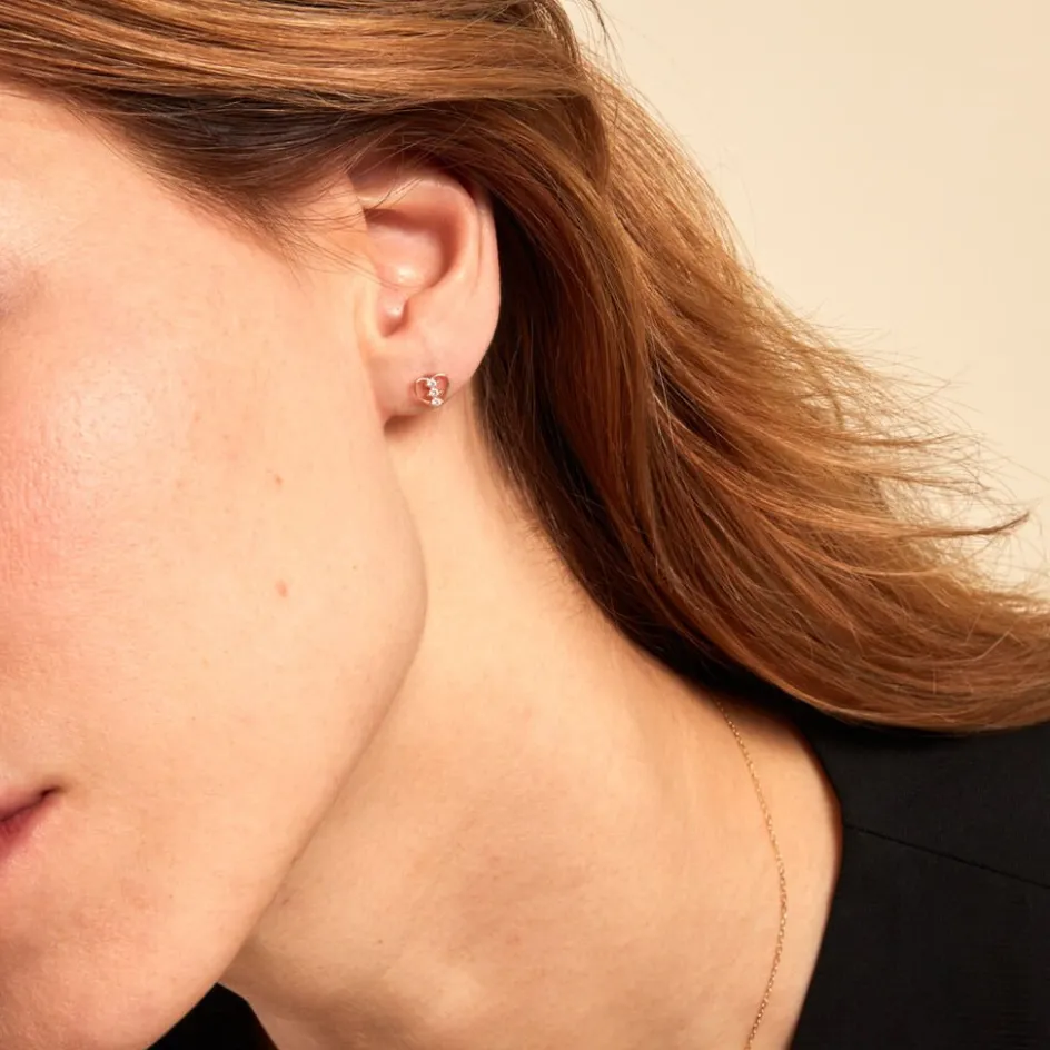 Sale Histoire d'Or Boucles D'oreilles Puces Konnor Or Jaune Oxyde De Zirconium