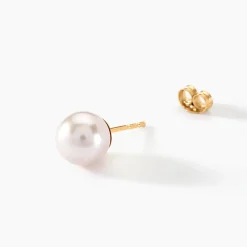 Best Histoire d'Or Boucles D'oreilles Puces Kesya Or Jaune Perle De Culture