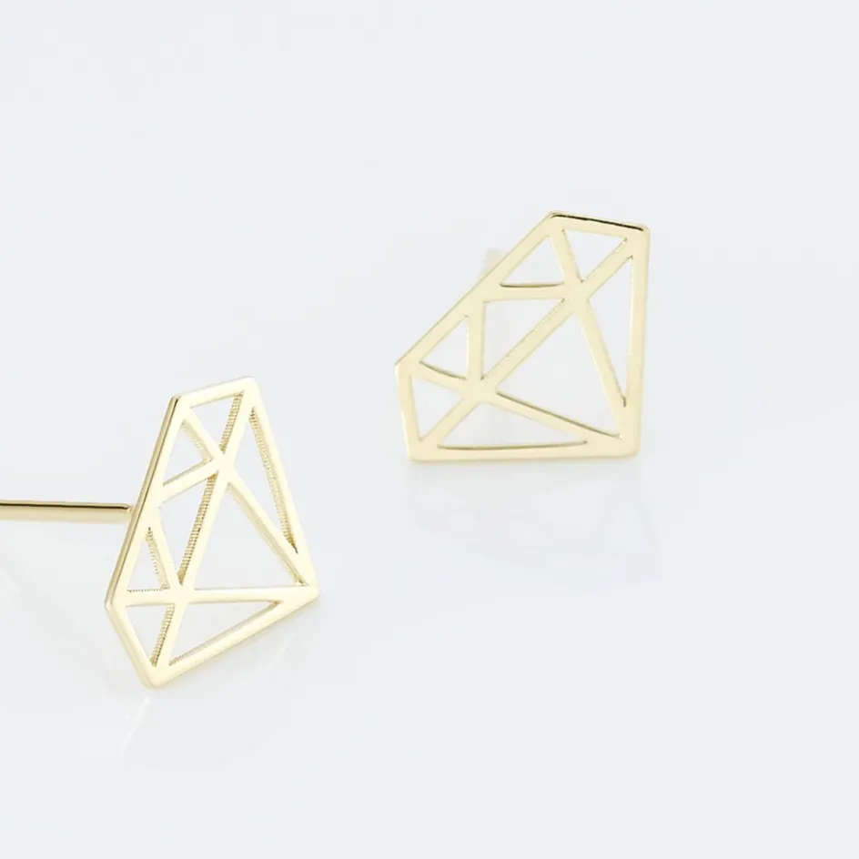 Best Histoire d'Or Boucles D'oreilles Puces Kais Or Jaune