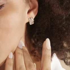 Clearance Histoire d'Or Boucles D'oreilles Puces Leopoldine Or Jaune Diamant