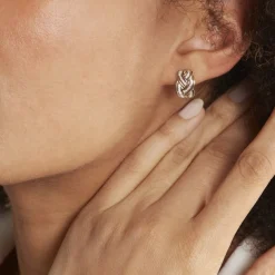 Clearance Histoire d'Or Boucles D'oreilles Puces Leopoldine Or Jaune Diamant