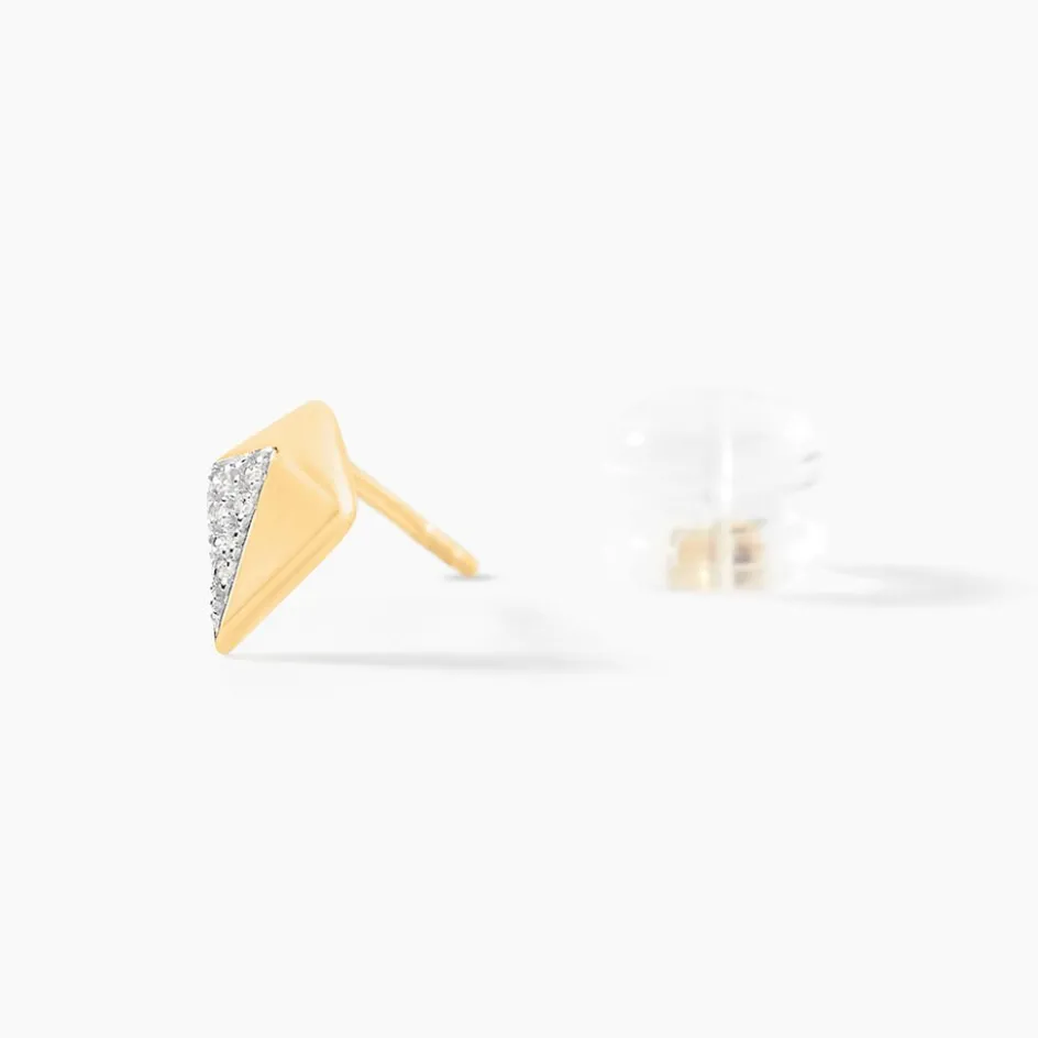Outlet Histoire d'Or Boucles D'oreilles Puces Lizia Or Jaune Diamant
