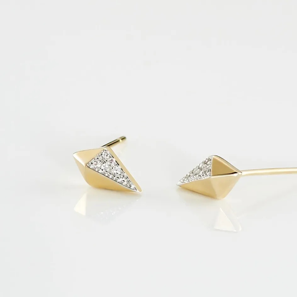 Outlet Histoire d'Or Boucles D'oreilles Puces Lizia Or Jaune Diamant