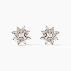 New Histoire d'Or Boucles D'oreilles Puces Lorraine De Zirconium argent rose oxyde