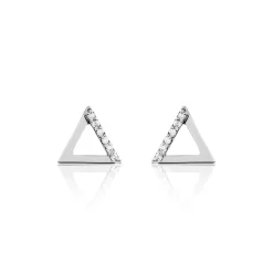 Sale Histoire d'Or Boucles D'oreilles Puces Lorena De Zirconium argent blanc oxyde