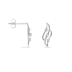Outlet Histoire d'Or Boucles D'oreilles Puces Marnie Or Blanc Diamant