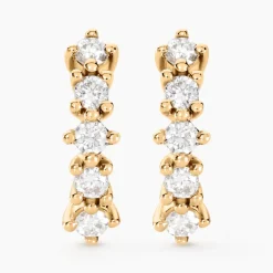 Best Histoire d'Or Boucles D'oreilles Puces Matleena Or Jaune Diamant Synthétique