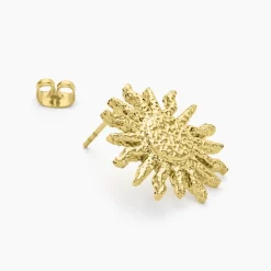 Outlet Histoire d'Or Boucles D'oreilles Puces Mermaid Acier Jaune