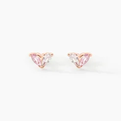Hot Histoire d'Or Boucles D'oreilles Puces Myhalf argent rose oxyde