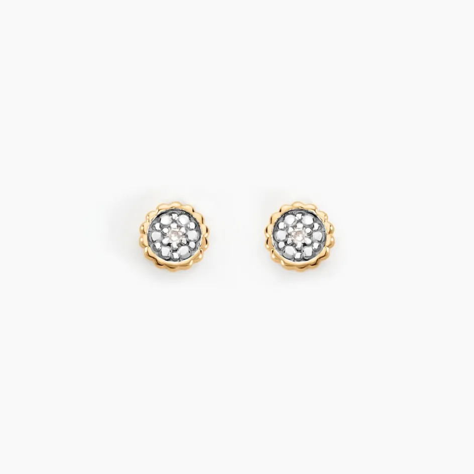 New Histoire d'Or Boucles D'oreilles Puces Mon 1er Diamant or jaune diamant