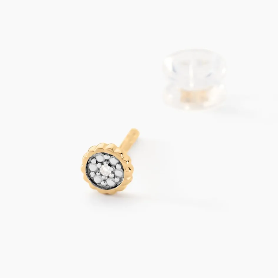 New Histoire d'Or Boucles D'oreilles Puces Mon 1er Diamant or jaune diamant