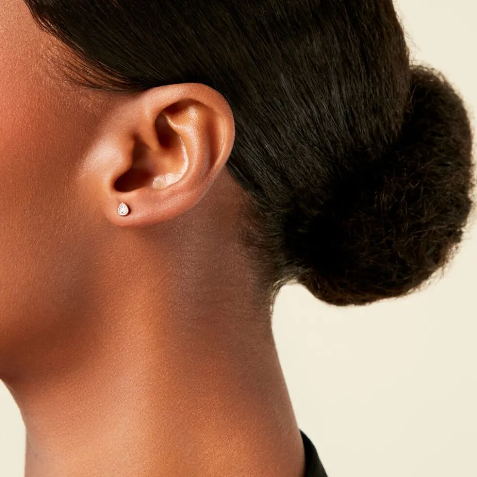Best Histoire d'Or Boucles D'Oreilles Puces Mon 1Er Diamant Or Jaune Diamant