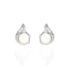 Clearance Histoire d'Or Boucles D'oreilles Puces Mellie Argent Blanc Perle De Culture