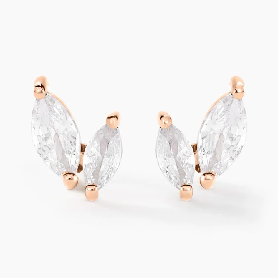 Histoire d'Or Boucles D'oreilles Puces Navette De Zirconium* Boucles D'Oreilles|Boucles D'Oreilles Fantaisie