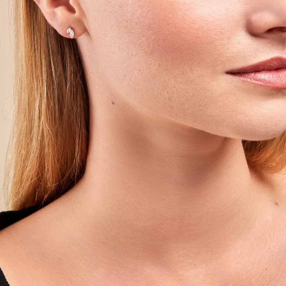 Histoire d'Or Boucles D'oreilles Puces Navette De Zirconium* Boucles D'Oreilles|Boucles D'Oreilles Fantaisie