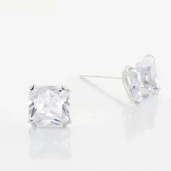 Discount Histoire d'Or Boucles D'oreilles Puces Or Blanc Doreen Oxydes De Zirconium or blanc oxyde