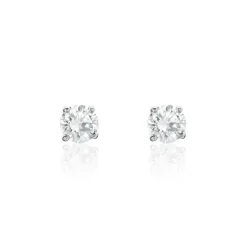 New Histoire d'Or Boucles D'oreilles Puces Or Blanc Katherina Oxyde De Zirconium or blanc oxyde