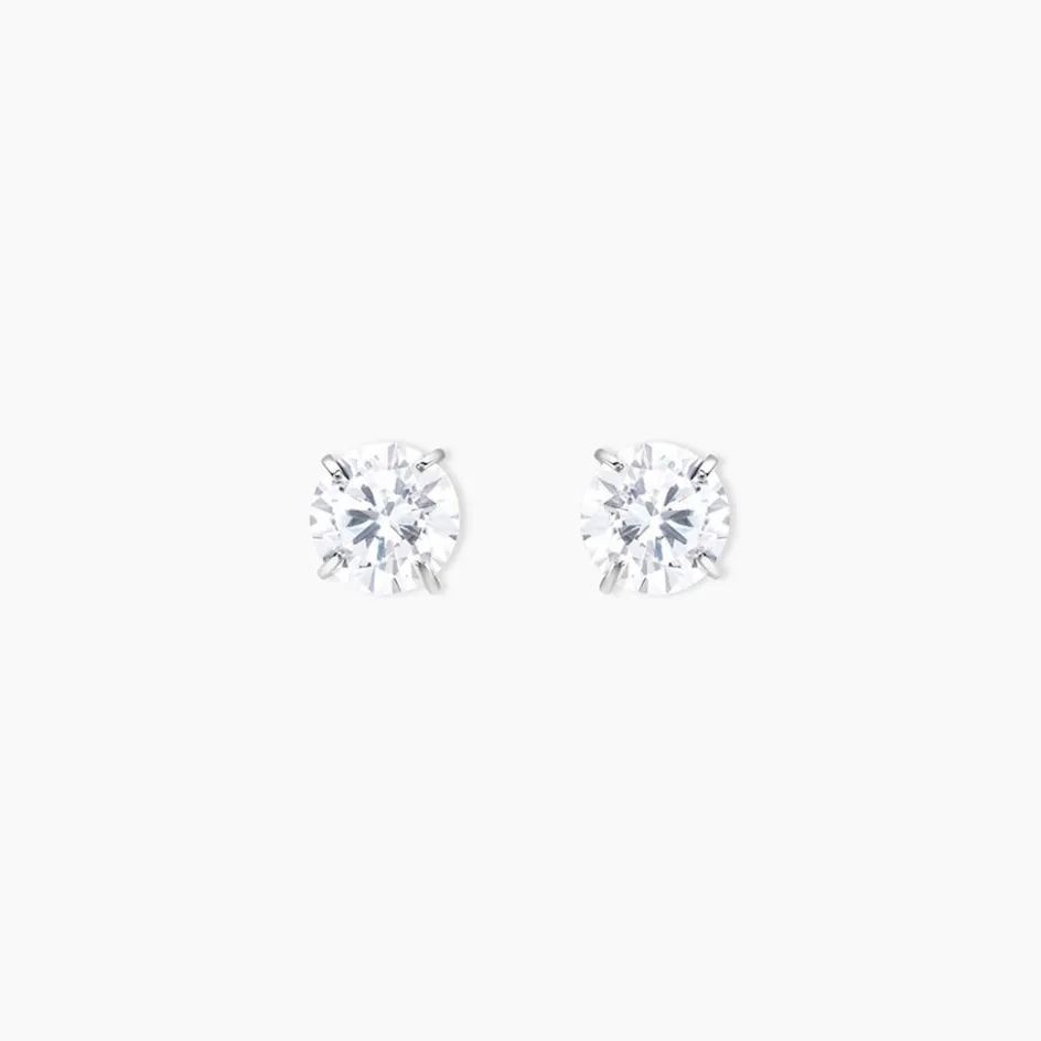 Histoire d'Or Boucles D'oreilles Puces Or Blanc Katherina Oxyde De Zirconium* Boucles D'Oreilles|Clous D'Oreilles