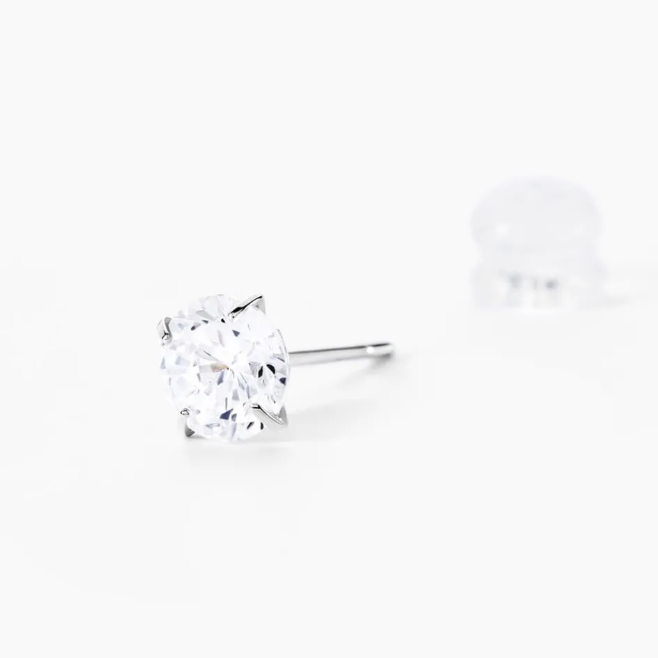 Histoire d'Or Boucles D'oreilles Puces Or Blanc Katherina Oxyde De Zirconium* Boucles D'Oreilles|Clous D'Oreilles