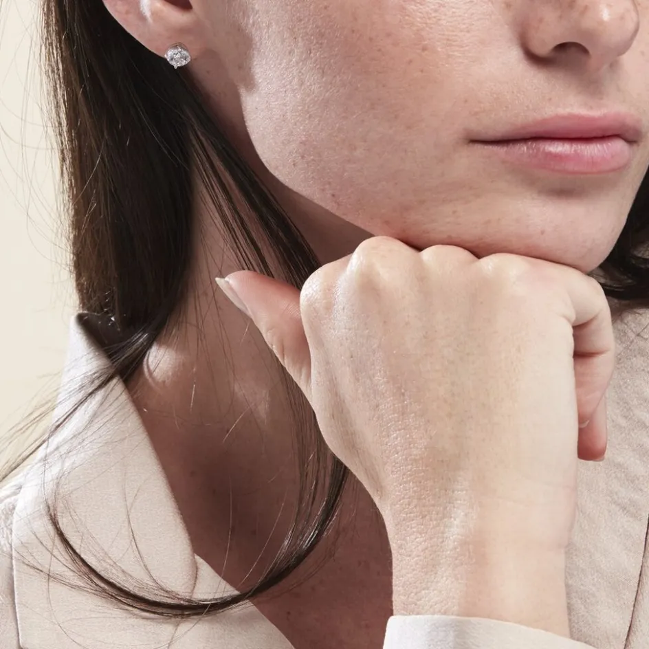 Histoire d'Or Boucles D'oreilles Puces Or Blanc Katherina Oxyde De Zirconium* Boucles D'Oreilles|Clous D'Oreilles