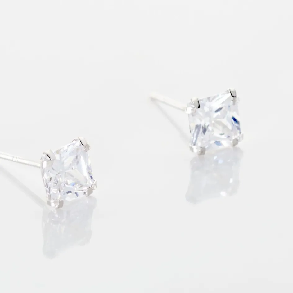 Histoire d'Or Boucles D'oreilles Puces Or Blanc Doreen Oxydes De Zirconium* Boucles D'Oreilles|Clous D'Oreilles