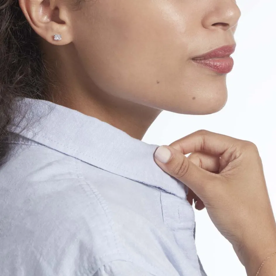 Histoire d'Or Boucles D'oreilles Puces Or Blanc Doreen Oxydes De Zirconium* Boucles D'Oreilles|Clous D'Oreilles