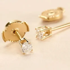 Histoire d'Or Boucles D'oreilles Puces Or Jaune Aphrodite Diamants* Boucles D'Oreilles|Clous D'Oreilles