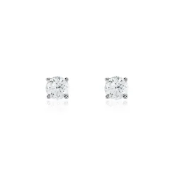 Online Histoire d'Or Boucles D'oreilles Puces Or Blanc Aphrodite Diamant or blanc diamant