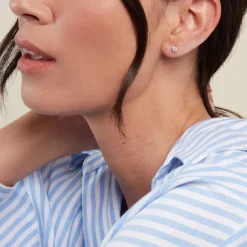 Online Histoire d'Or Boucles D'oreilles Puces Or Blanc Aphrodite Diamant or blanc diamant