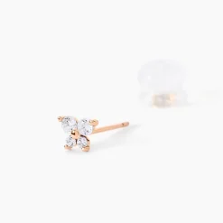 Clearance Histoire d'Or Boucles D'oreilles Puces Or Rose Oxydes De Zirconium
