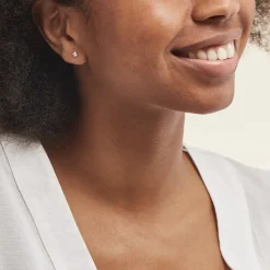 Clearance Histoire d'Or Boucles D'oreilles Puces Or Rose Oxydes De Zirconium